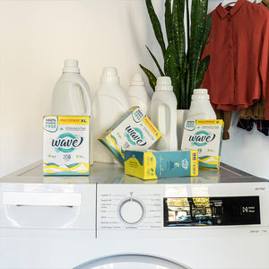 Wave Classic ленти за пране | Wave Sensitive ленти за пране хипоалергични без аромат | Перилни кърпички за цветно и бяло пране | Натурални кърпички за пране | Laundry detergent sheets | AmorLife | Wave Washing | Made in Italy