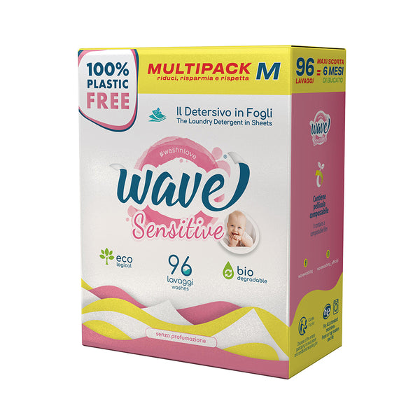 Wave Classic ленти за пране | Wave Sensitive ленти за пране хипоалергични без аромат | Перилни кърпички за цветно и бяло пране | Натурални кърпички за пране | Laundry detergent sheets | AmorLife | Wave Washing | Made in Italy