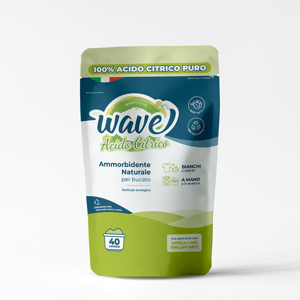 Wave Acido Citrico еко омекотител за тъкани с лимонена киселина | AmorLife | Wave Washing | Made in Italy