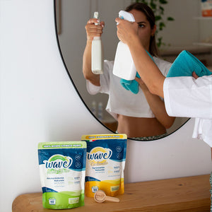 Wave Carbonato еко обезмаслител с натриев карбонат и Wave Acido Citrico еко омекотител за тъкани с лимонена киселина | AmorLife | Wave Washing | Made in Italy