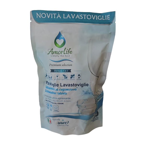 Таблетки за съдомиялна машина AmorLife Premium Selection 6 в 1, 30 броя