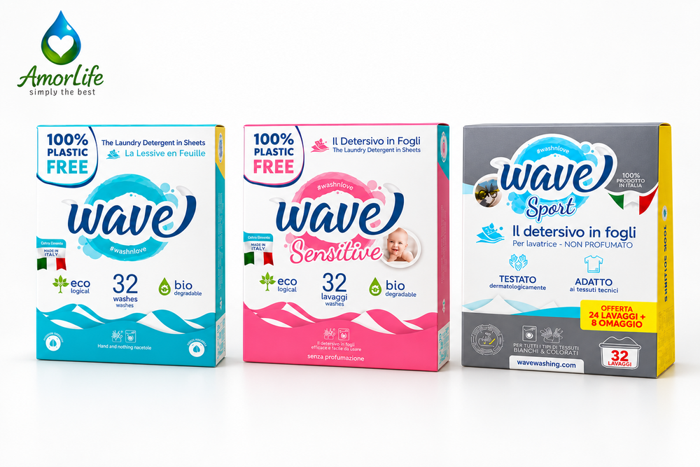 Wave семеен комплект перилни ленти Classic, Sensitive и Sport